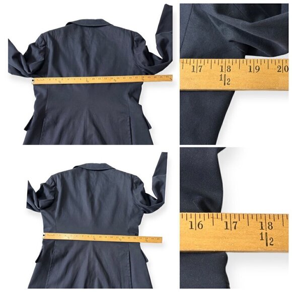 Miu Miu Navy Blue Cotton Blazer Jacket,‎ Size 46 Italy/US 10/M - Picture 15 of 16